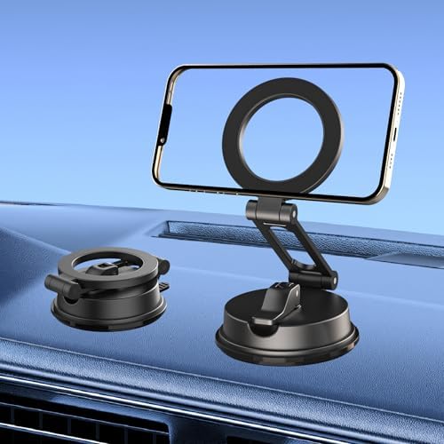 360° Magnetic Car Phone Holder (Strong Grip MagSafe Mount)