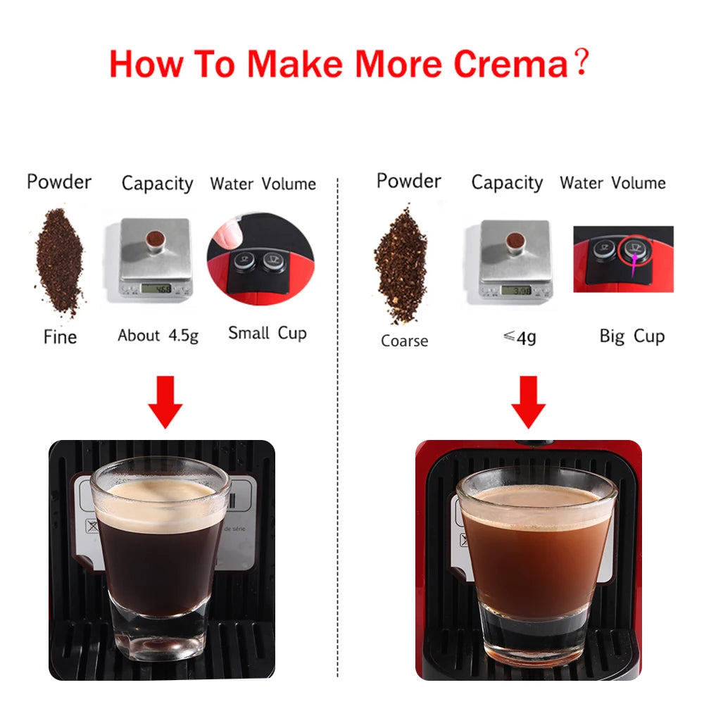 Coffee capsule reusable pods for Nespresso stainless steel coffee filter Espresso Crema pod manufacturer's new upgrade
