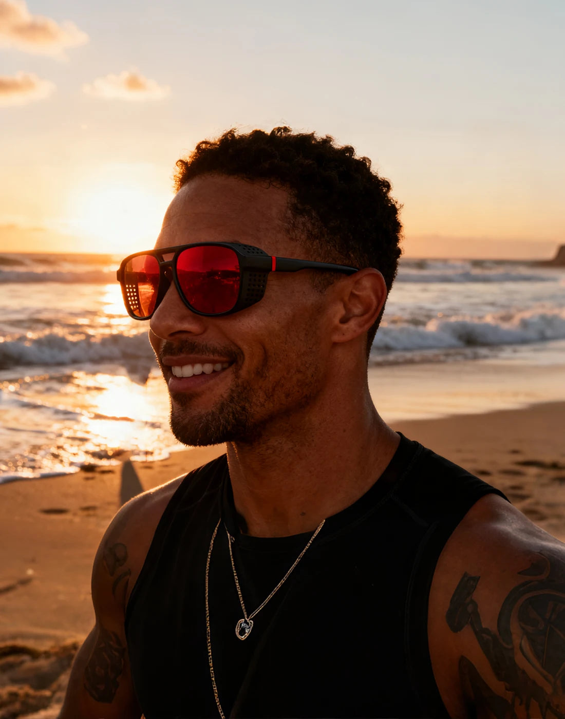 New Punk Polarized Sports Sunglasses Windproof UV400 Lightweight for Cycling Running Driving Outdoor Activities