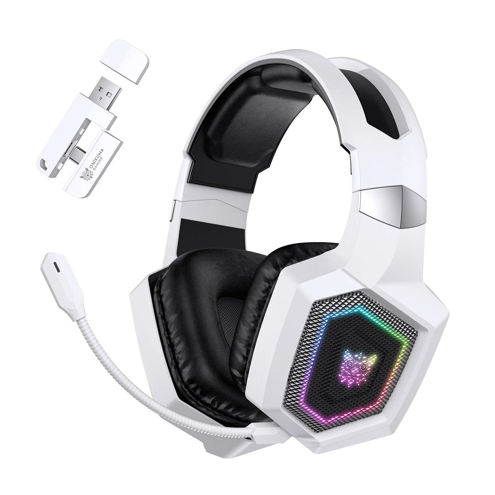 Wireless Gaming Headset – RGB & Noise Cancelling Mic