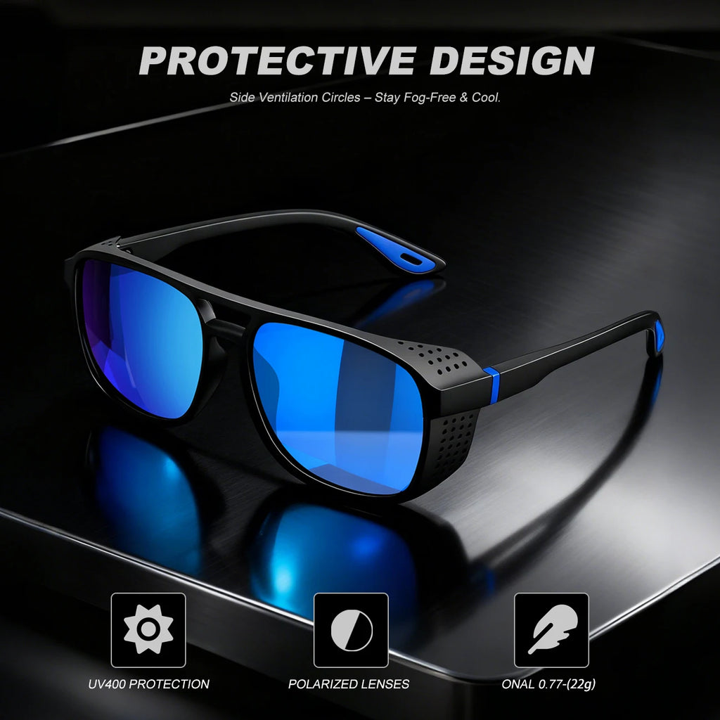 New Punk Polarized Sports Sunglasses Windproof UV400 Lightweight for Cycling Running Driving Outdoor Activities