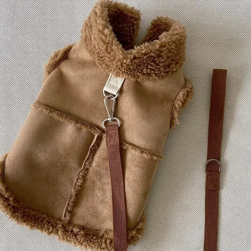 Dog Cute Vest Clothes Jacket Accessories Small Dog Luxury Autumn  Winter Medium Dress Soft Pet Clothing Designer Coat Home