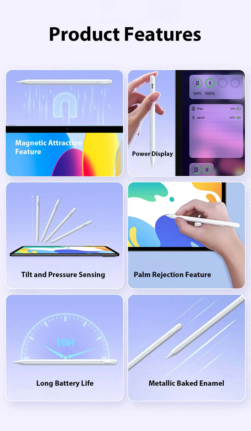 Magnetic Bluetooth Stylus Pen for iPad