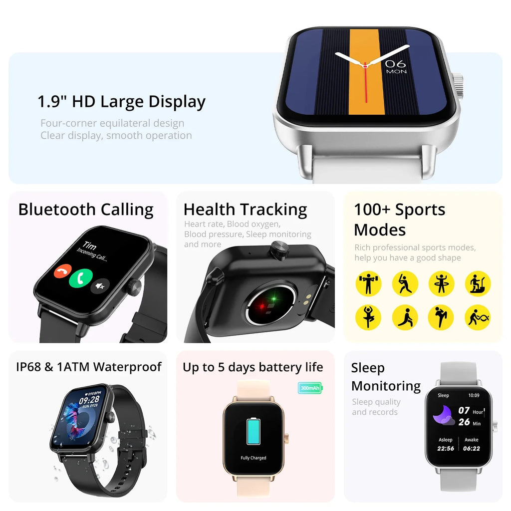 martwatch 1.9" Display – Bluetooth Calling & Health Tracker