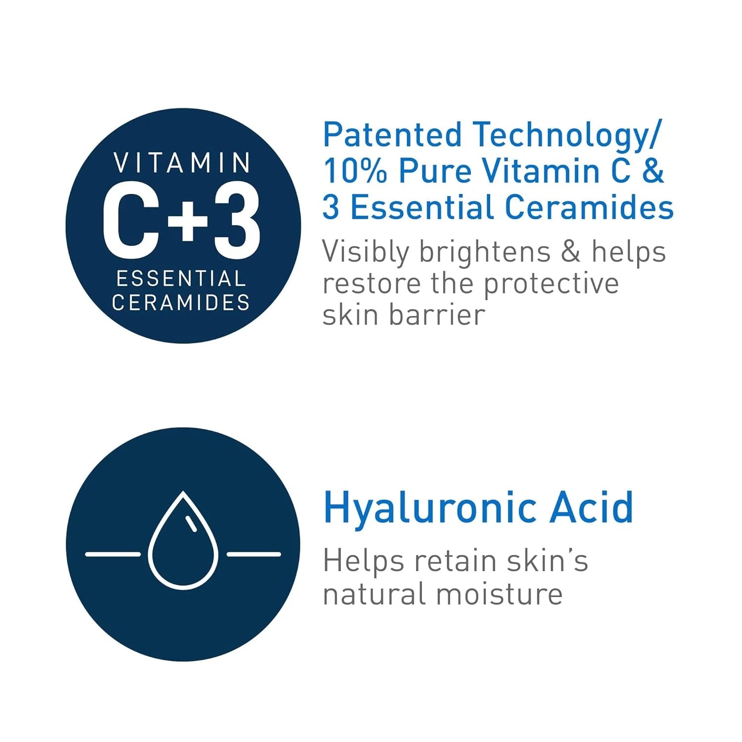 CeraVe Vitamin C Serum for Face with 10% Pure Vitamin C,Hyaluronic Acid & 3 Essential Ceramides,Skin Brightening Antioxidant 1oz