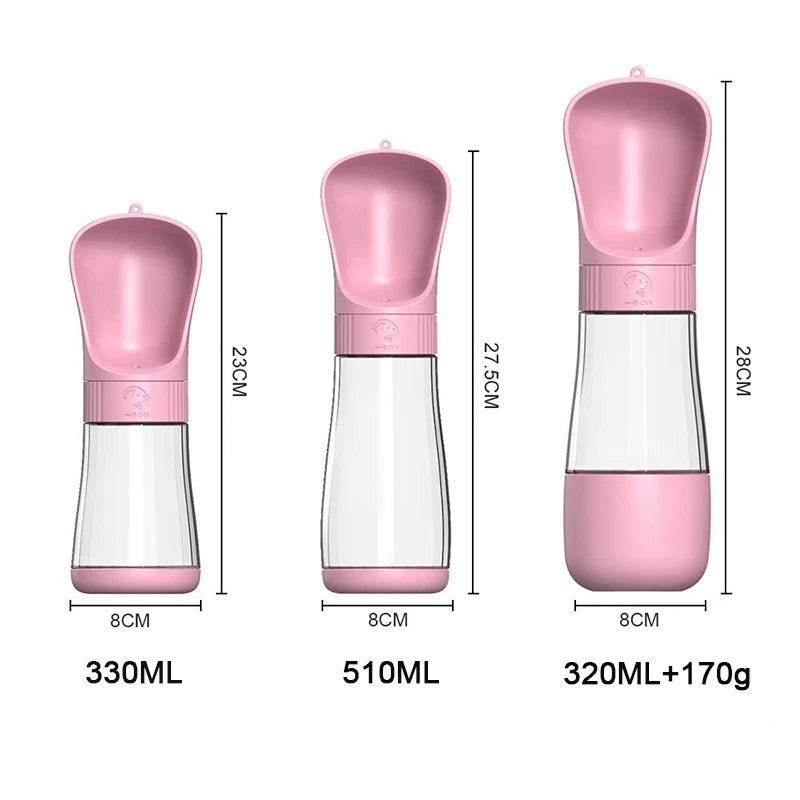 Portable Dog Water Bottle (2-in-1 Travel Feeder)