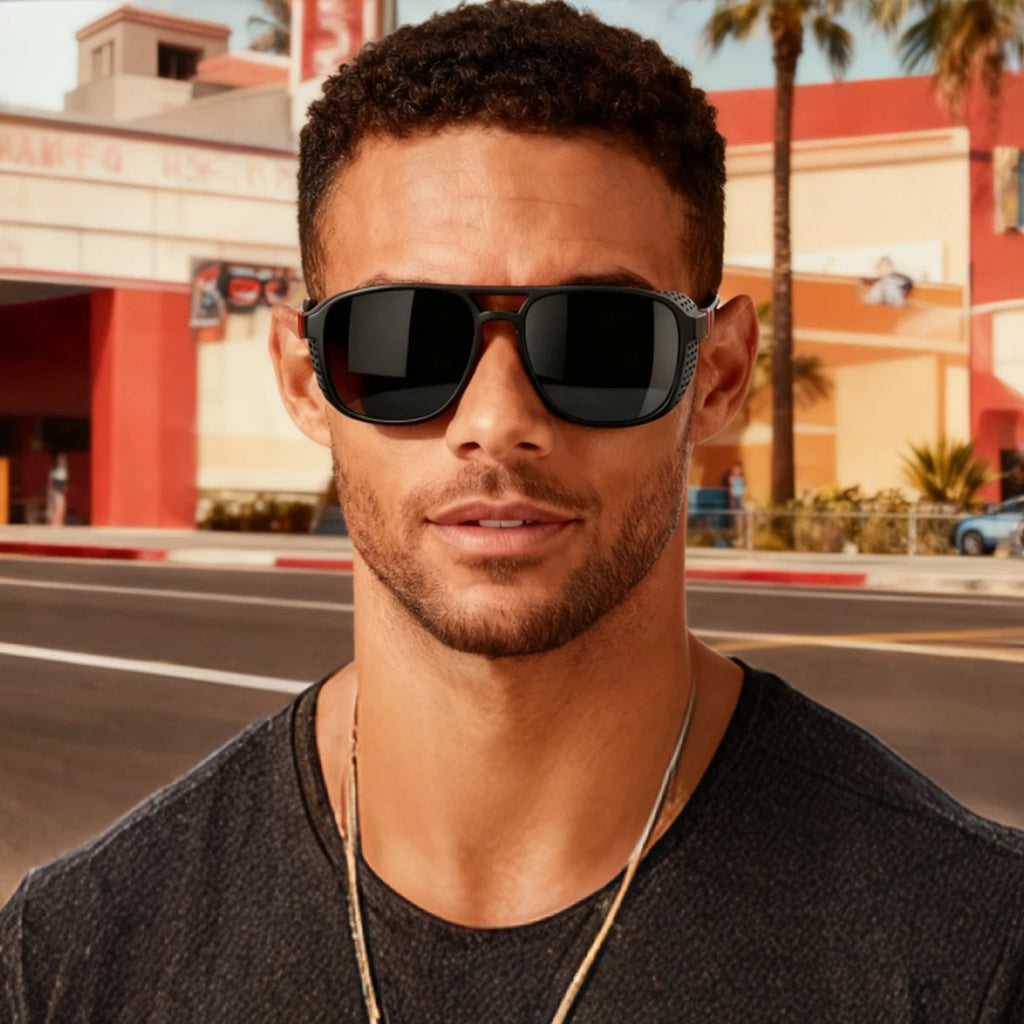 New Punk Polarized Sports Sunglasses Windproof UV400 Lightweight for Cycling Running Driving Outdoor Activities