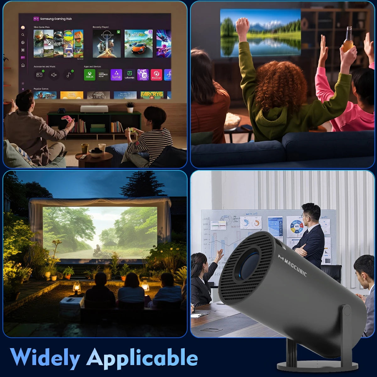 Mini Projector for Home Cinema – Portable HD Smart Projector
