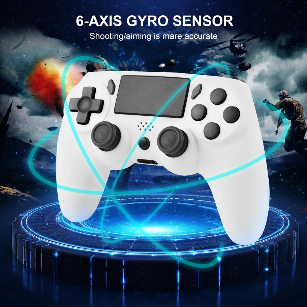 Wireless Gaming Controller – Dual Vibration & 6-Axis Motion (PS4 / PC Compatible)