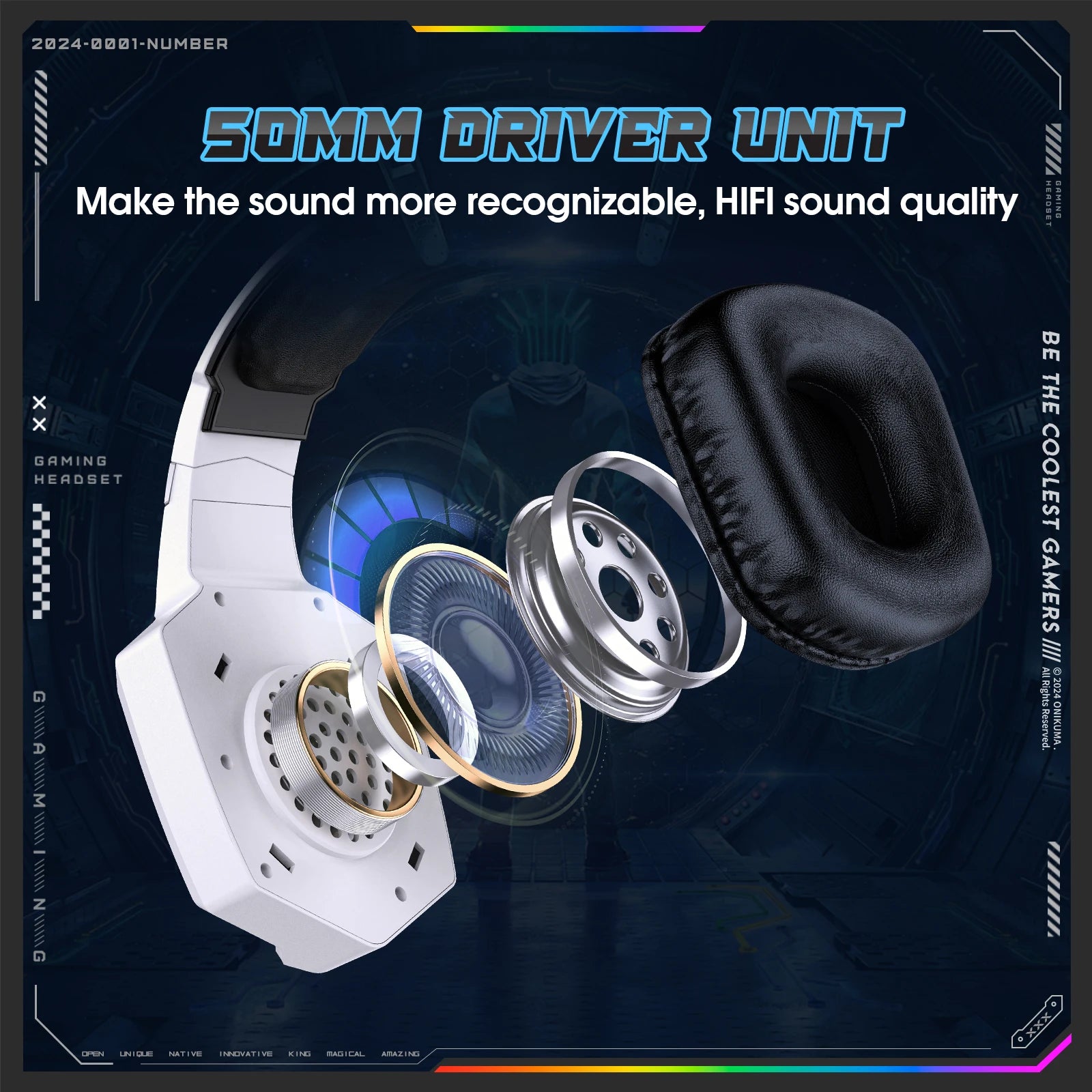 Wireless Gaming Headset – RGB & Noise Cancelling Mic