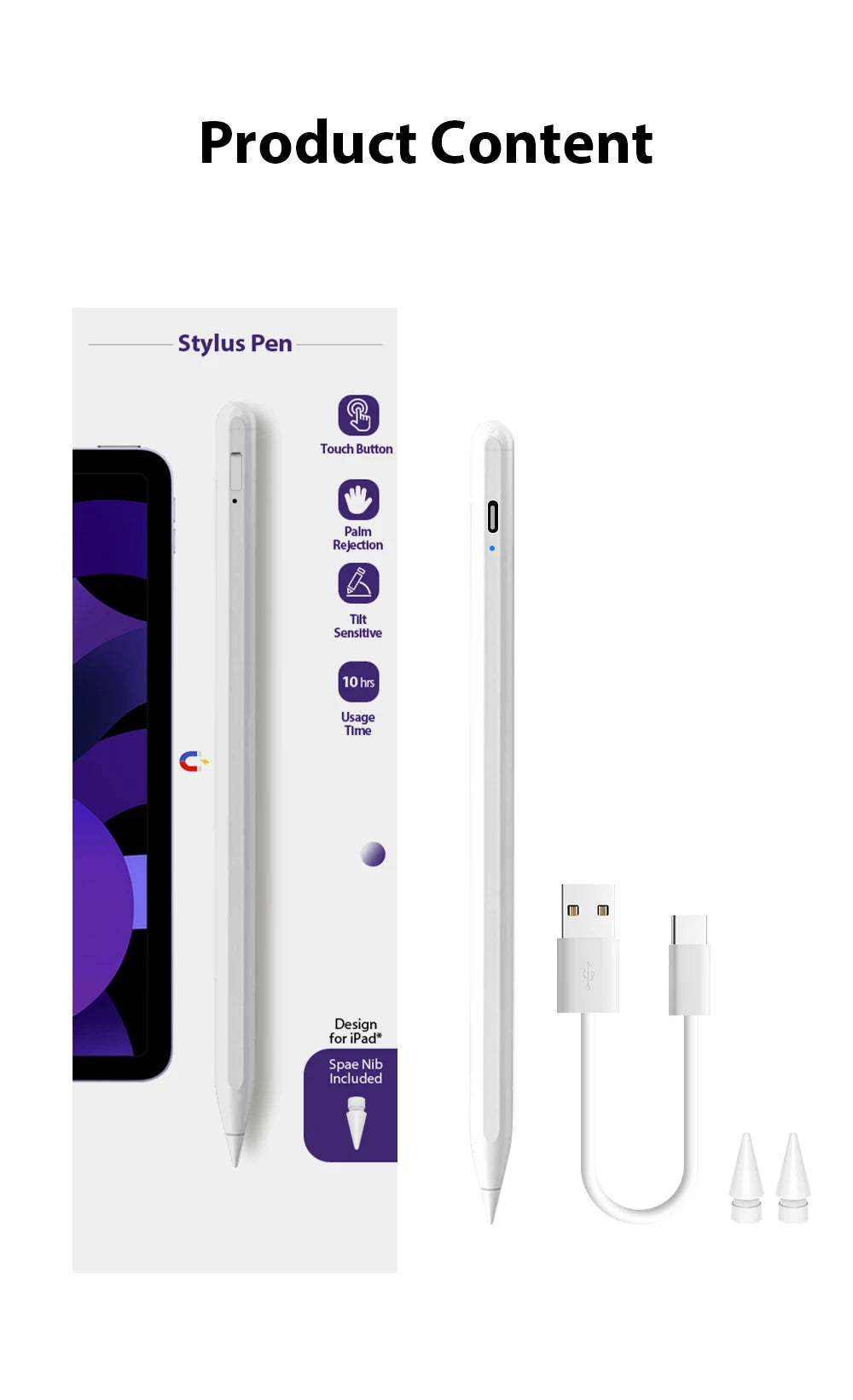 Magnetic Bluetooth Stylus Pen for iPad