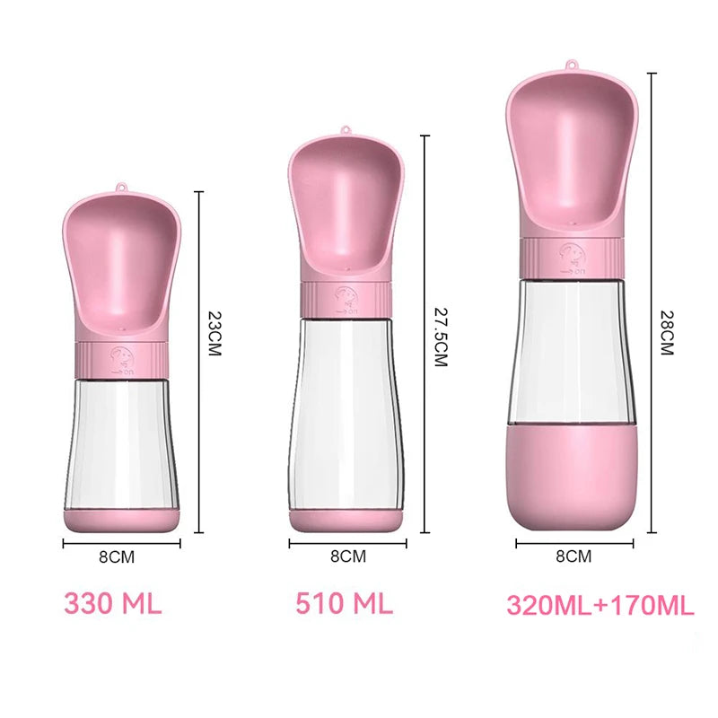 Portable Dog Water Bottle (2-in-1 Travel Feeder)