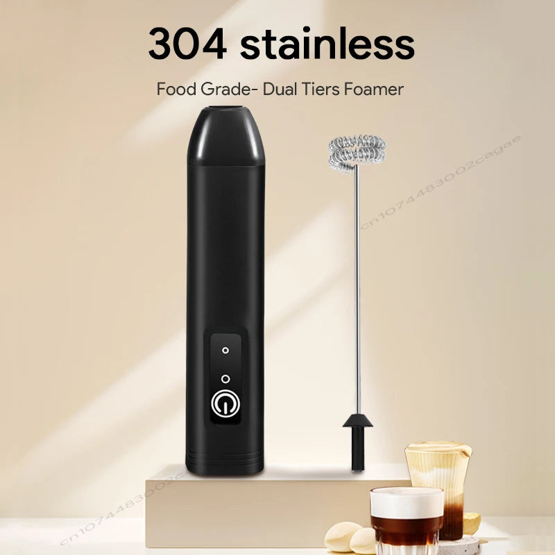 Electric Milk Frother – Handheld Coffee Foam Maker