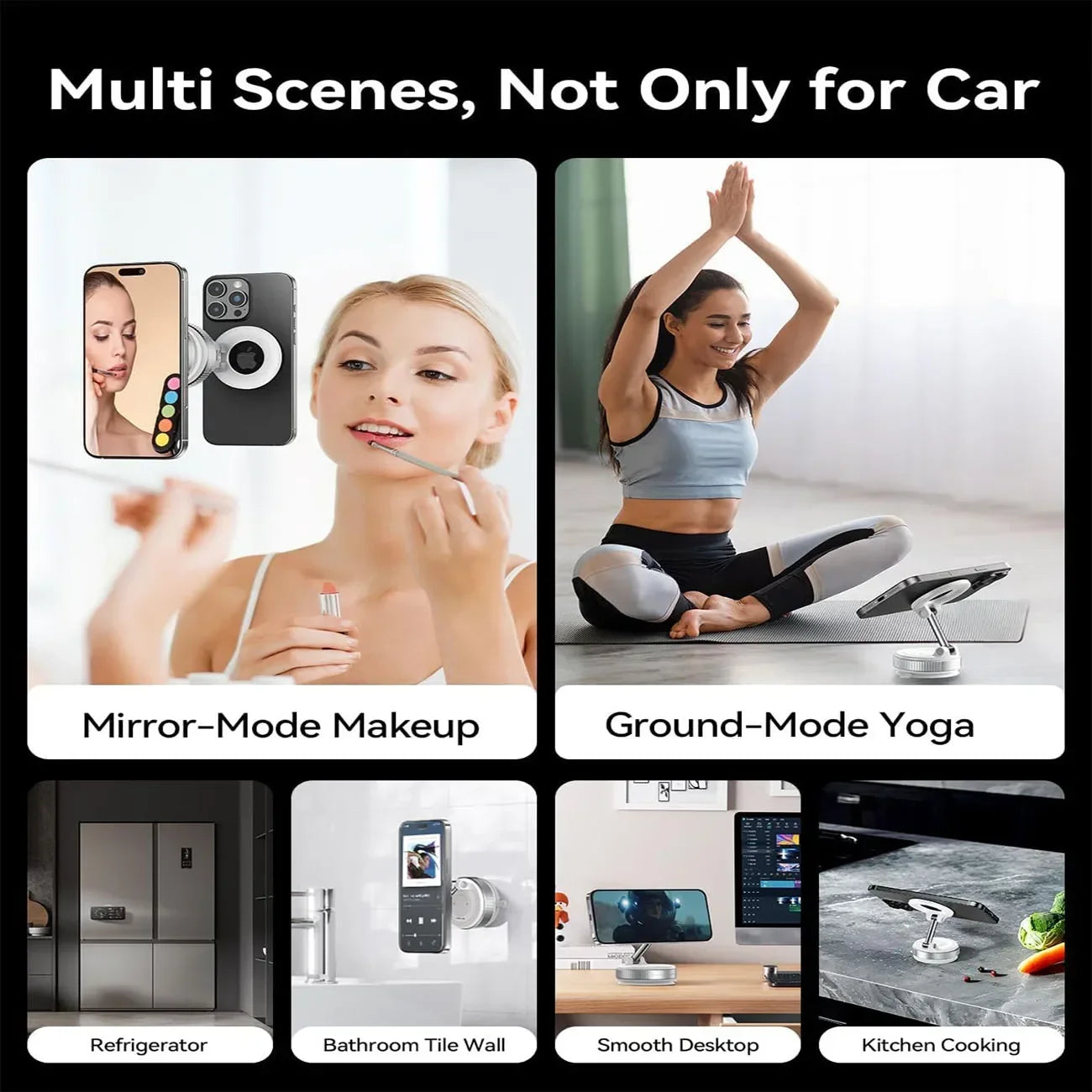 360° Magnetic Car Phone Holder (Strong Grip MagSafe Mount)