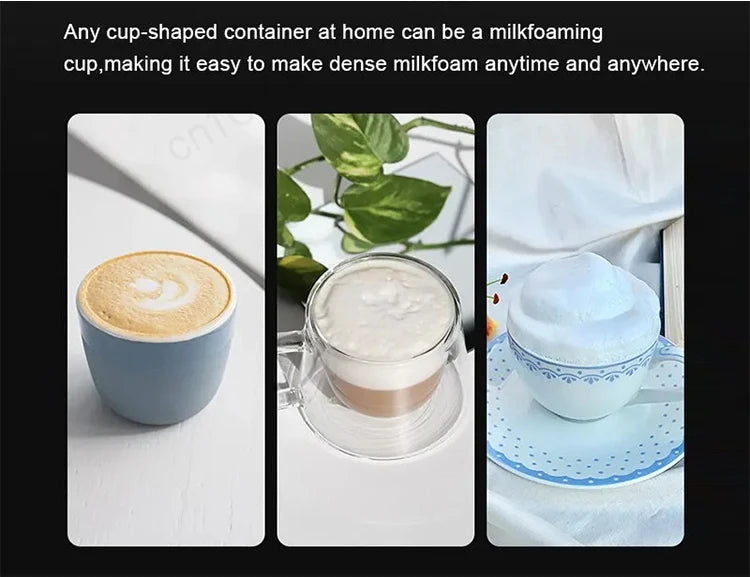 Electric Milk Frother – Handheld Coffee Foam Maker