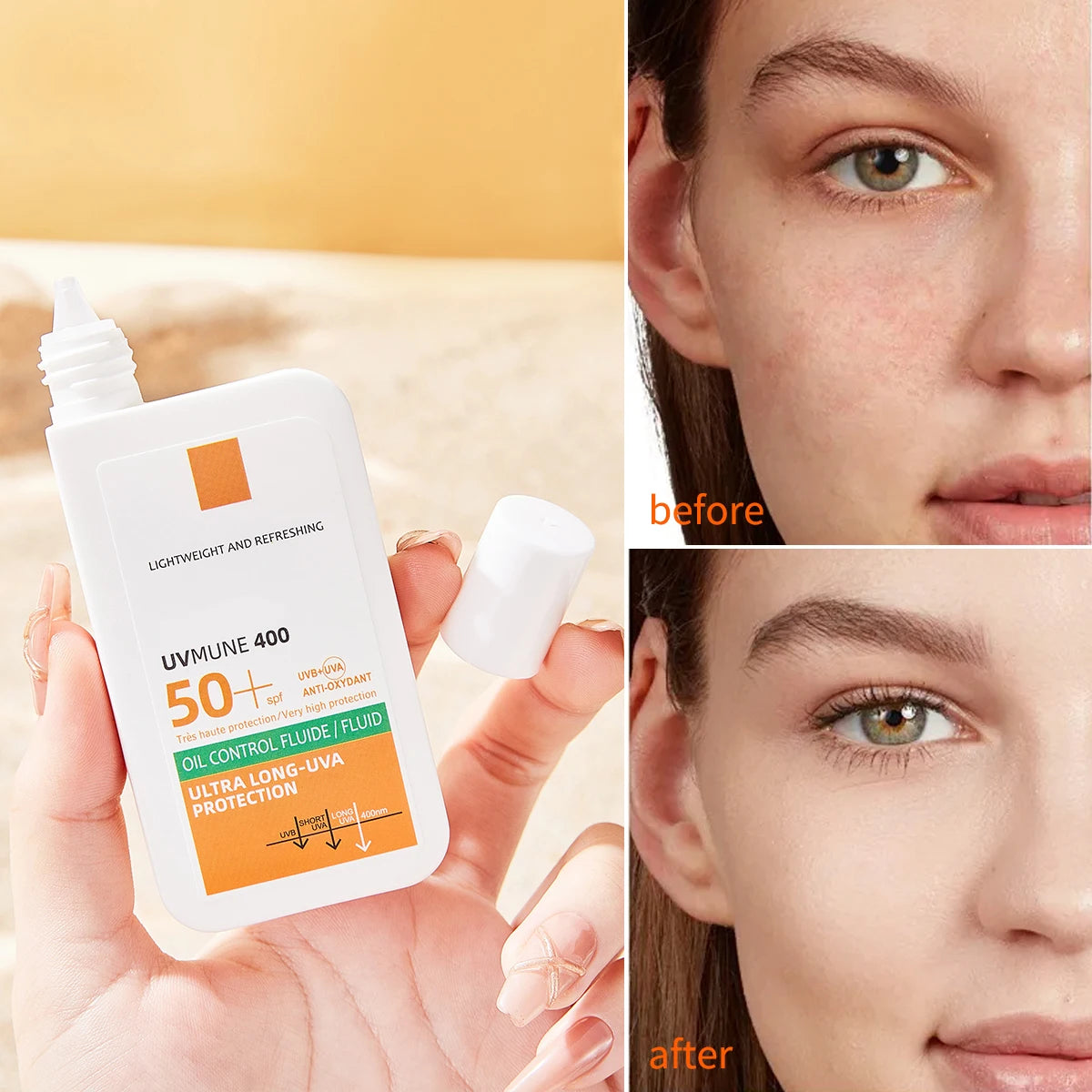 Long Lasting Facial Sunscreen with High UV Protection Refreshing and Moisturizing a 2 in 1 Skincare and Sun Protection Product