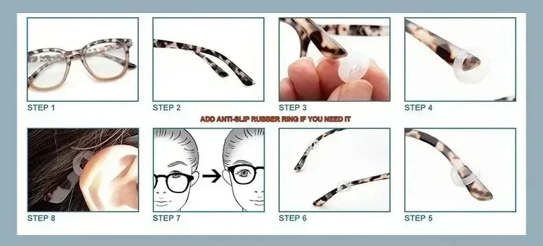 EYORA Ultralight Luxury Alloy Small Frame Reading Glasses Anti Blue Light Myopia and Hyperopia Photochromic Prescription Eyewear