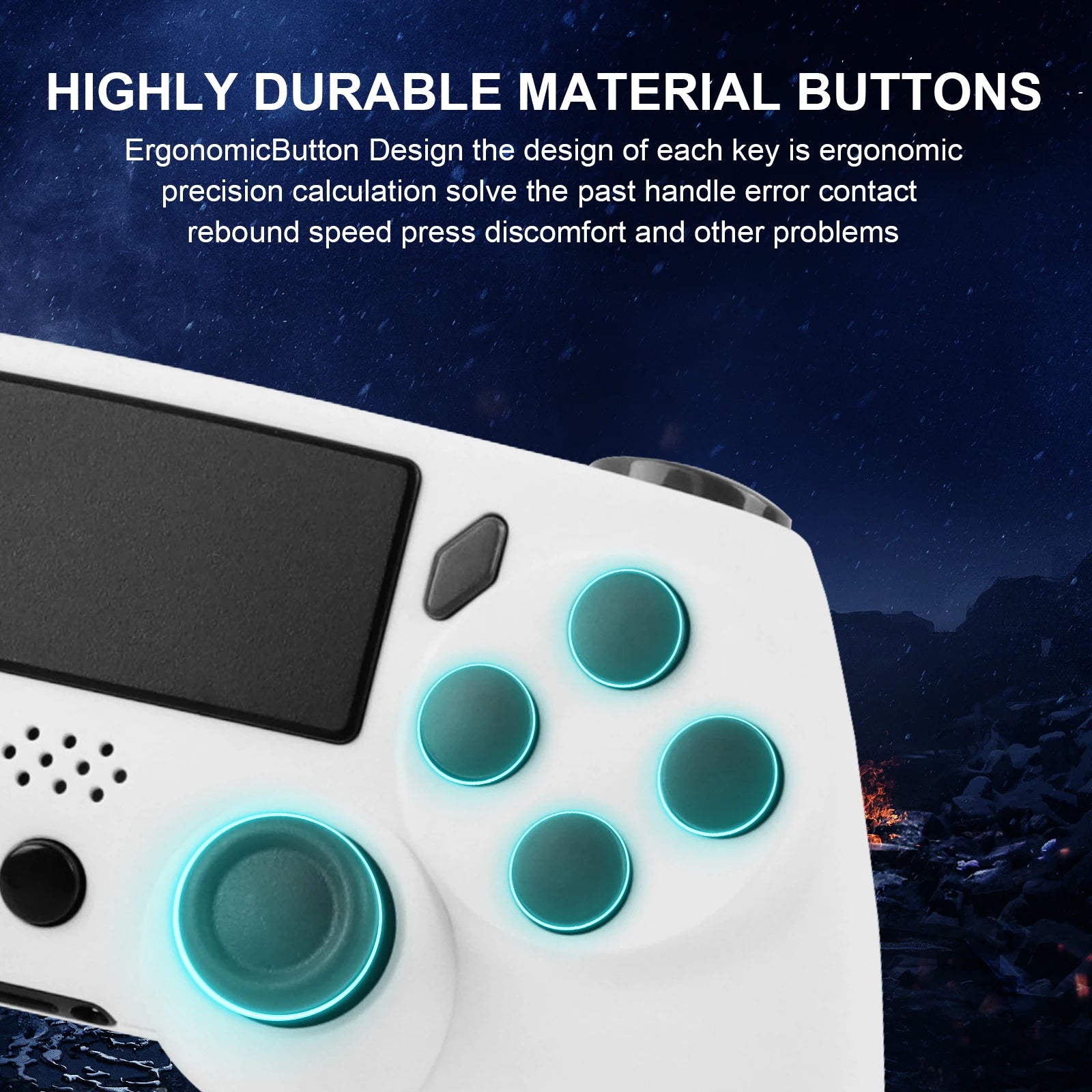 Wireless Gaming Controller – Dual Vibration & 6-Axis Motion (PS4 / PC Compatible)