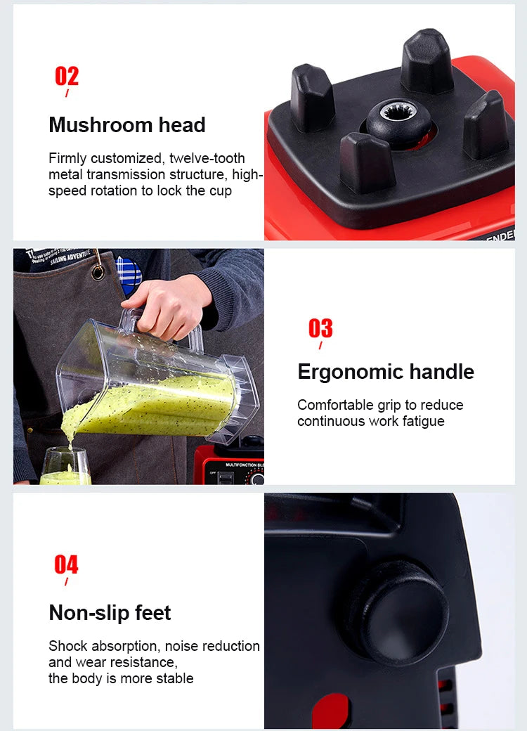 Professional High-Power Blender 2000W