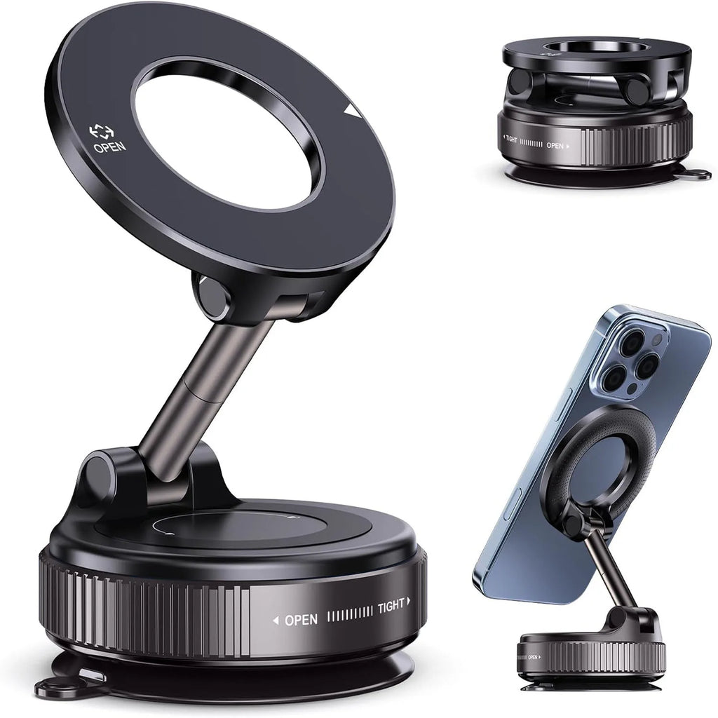 360° Magnetic Car Phone Holder (Strong Grip MagSafe Mount)