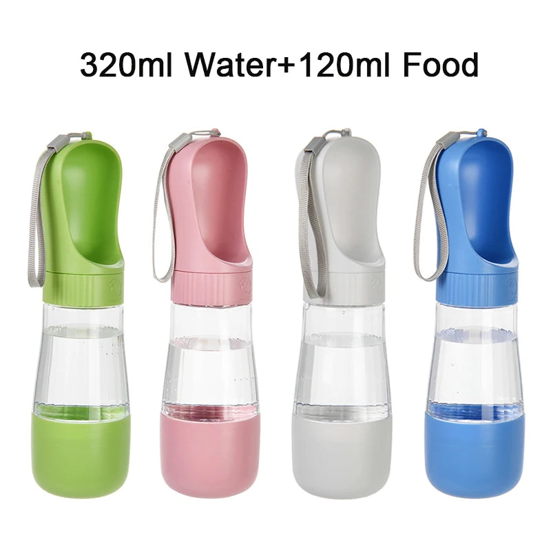Portable Dog Water Bottle (2-in-1 Travel Feeder)
