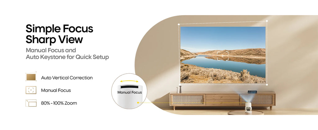Mini Projector for Home Cinema – Portable HD Smart Projector