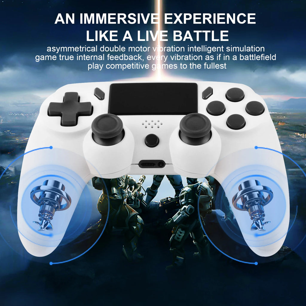 Wireless Gaming Controller – Dual Vibration & 6-Axis Motion (PS4 / PC Compatible)