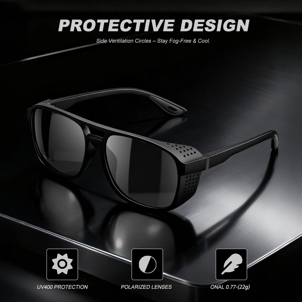 New Punk Polarized Sports Sunglasses Windproof UV400 Lightweight for Cycling Running Driving Outdoor Activities