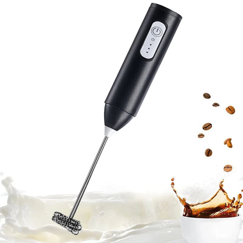 Electric Milk Frother – Handheld Coffee Foam Maker