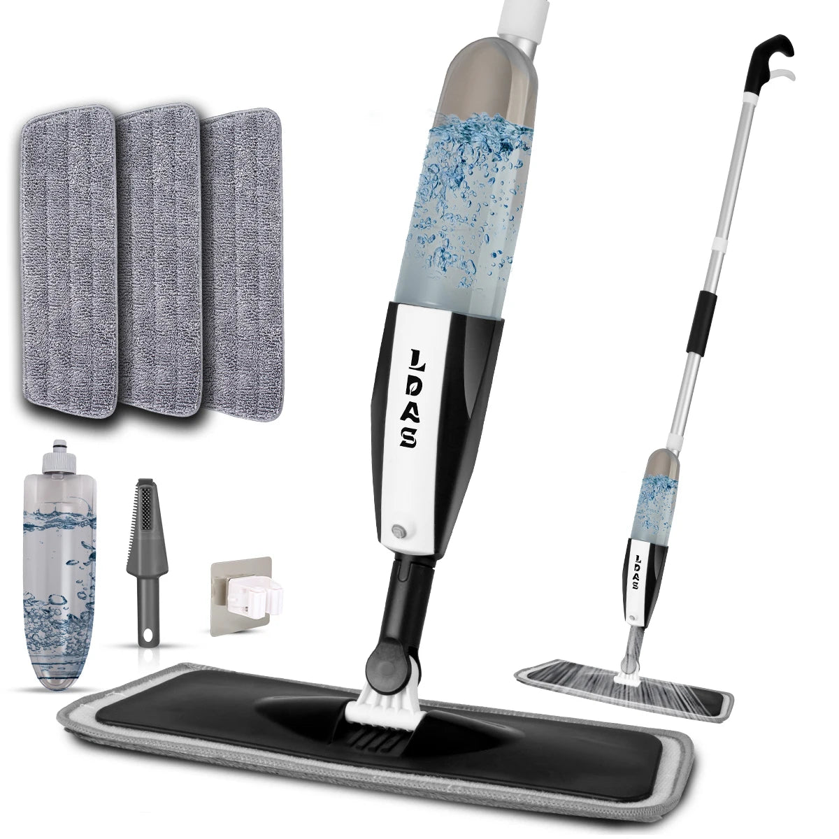 Magic Floor Cleaning Sweeper Brooms With Microfiber Pads 360° Rotation Flat Spray Floor Mop Broom For Cleaning Home Spin Mop